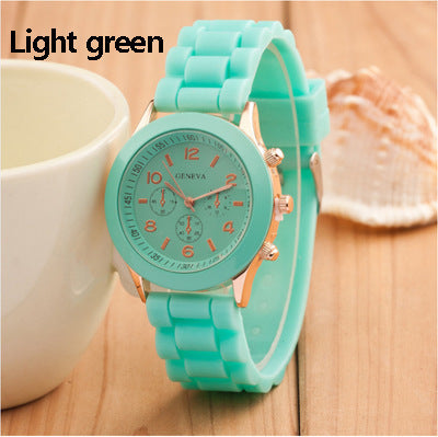 Spot geneva Geneva silicone watch Korean version color jelly candy color silicone watch kids watch