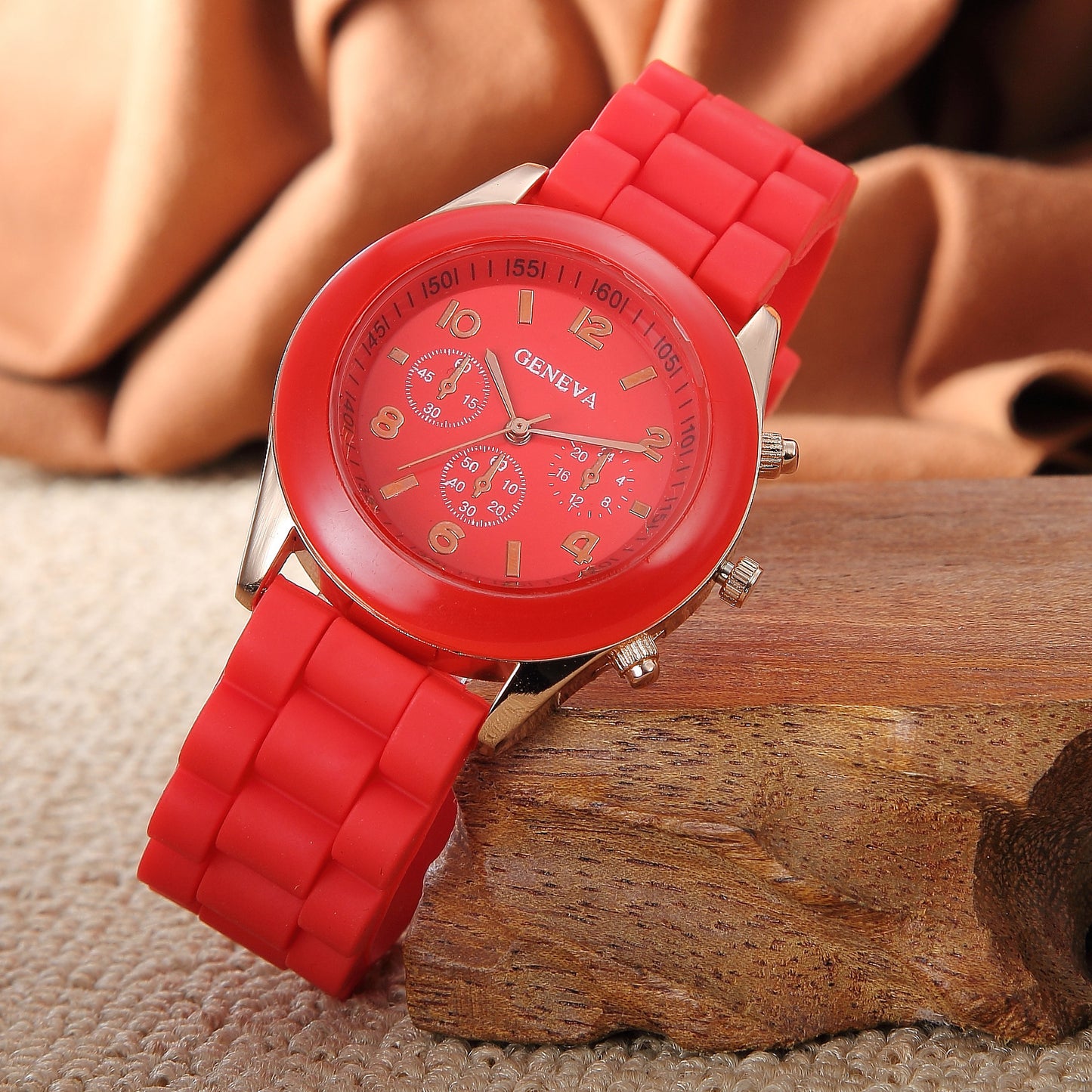 Spot geneva Geneva silicone watch Korean version color jelly candy color silicone watch kids watch