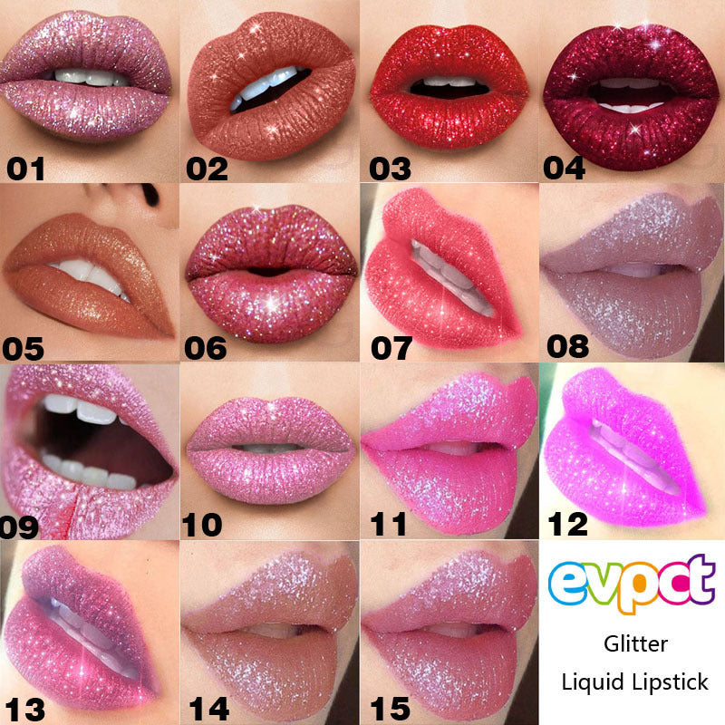 evpct diamond illusion shiny matte metal lip gloss lipstick wish foreign trade new explosion models_cmaadu