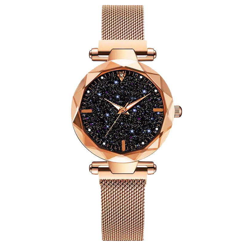 New magnet watch female Korean version of simple fashion star quartz watch vibrato niche ladies watch