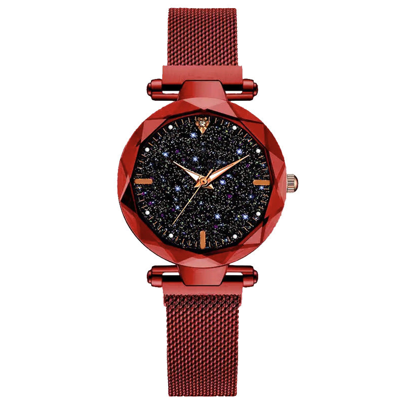 New magnet watch female Korean version of simple fashion star quartz watch vibrato niche ladies watch