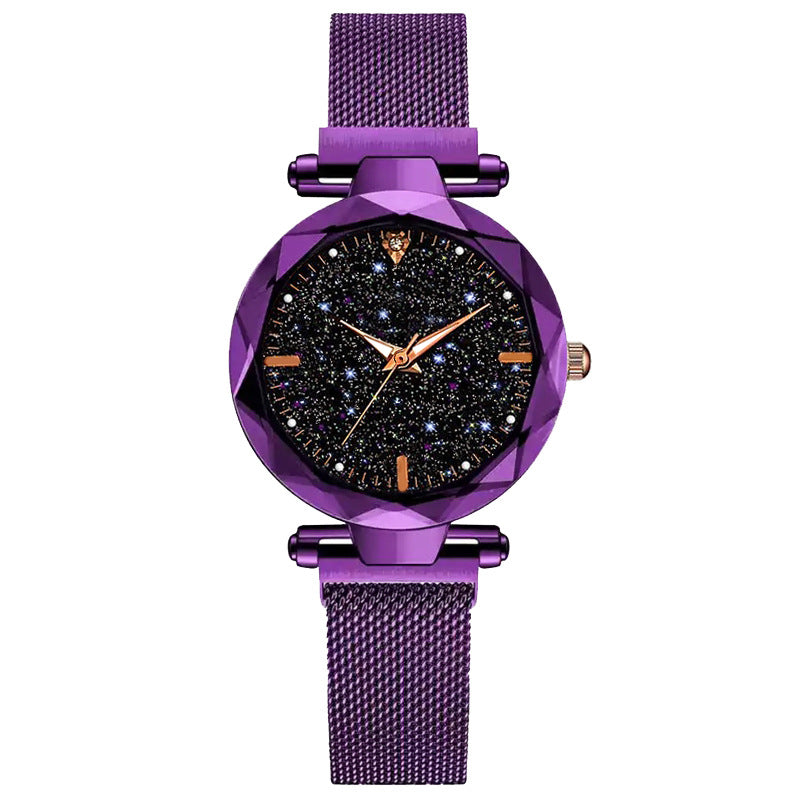 New magnet watch female Korean version of simple fashion star quartz watch vibrato niche ladies watch