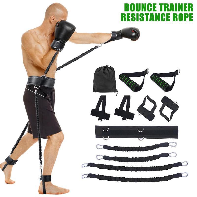 100 pounds 140 pounds jump boxing agility training fitness exercise bounce trainer pull rope elastic resistance band