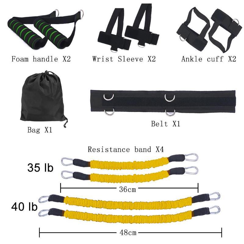 100 pounds 140 pounds jump boxing agility training fitness exercise bounce trainer pull rope elastic resistance band