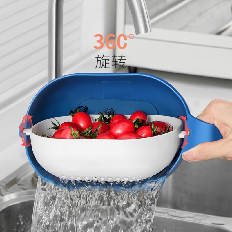 The new multifunctional drain basket vegetable cutter household kitchen washing and cutting one potato radish slicing and grating artifact