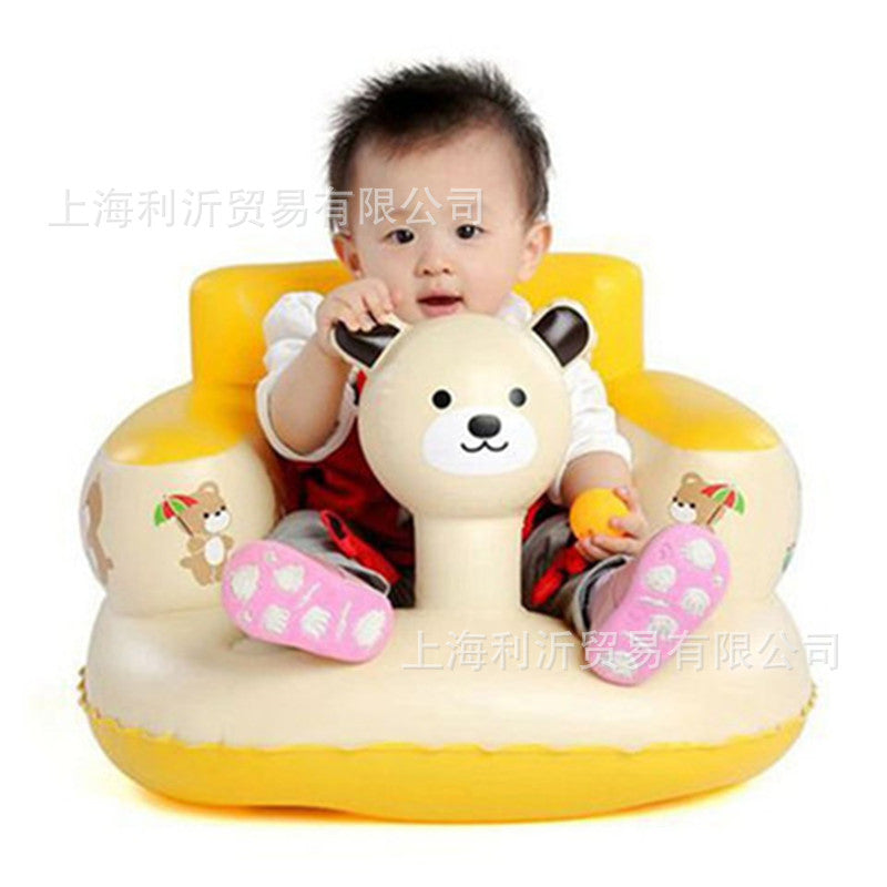 Golden fish baby inflatable sofa baby learn to sit chair children baby dining chair seat BB inflatable stool wholesale