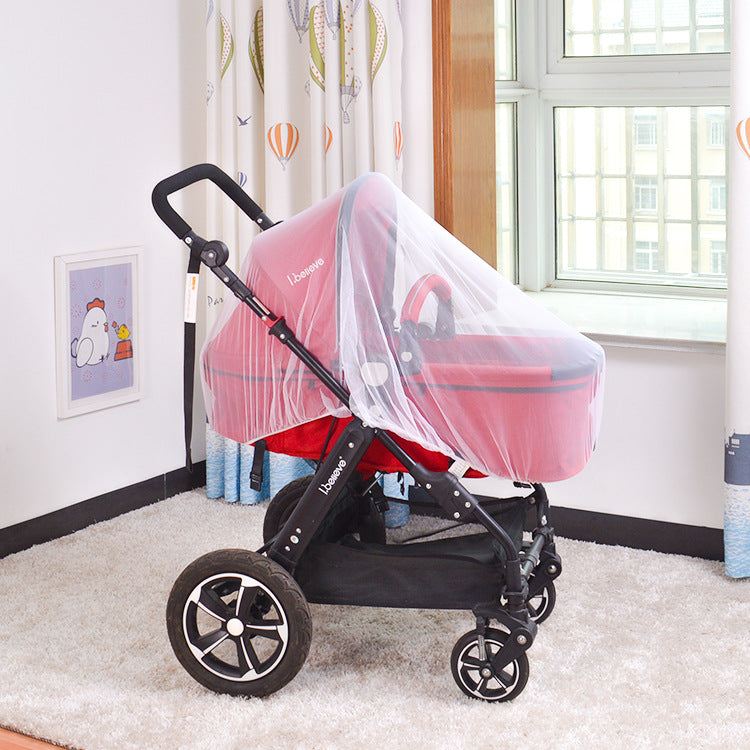 Baby Stroller Mosquito Net Enlarged Space Encryption Mesh Full Cover Baby Stroller Mosquito Net Cover