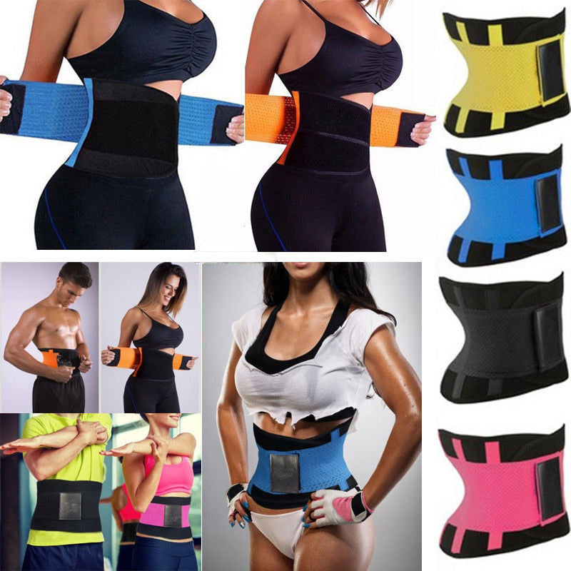 Neoprene Lumbar Waist Support Waist Trimmer Belt Unisex Exercise Weight Loss Burn Shaper Gym Fitness Belt Waist Trainer