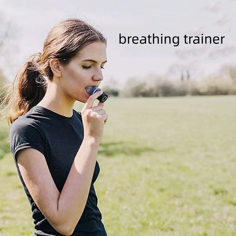 Portable abdominal breathing trainer fitness to increase lung capacity aerobic muscle adjustable resistance exercise equipment