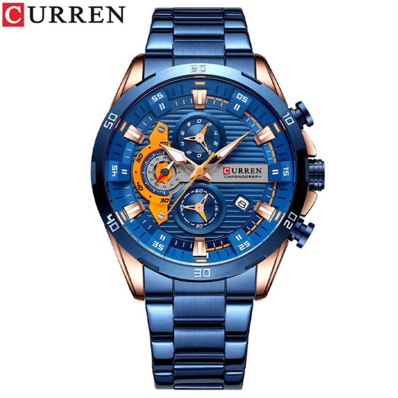 CURREN new 8402 men's watch simple casual business steel band watch