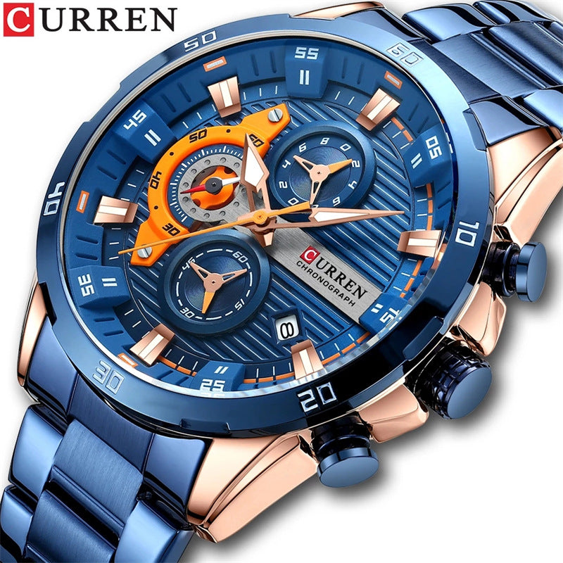 CURREN new 8402 men's watch simple casual business steel band watch